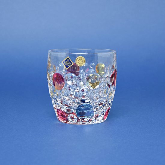 Sklenička na whisky Lisboa .... barevná křišťálová, Jihlavské sklárny Bohemia 1845