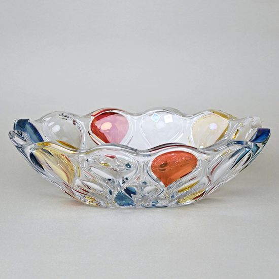 Mísa oválná Ocean 37 x 23 x 11 cm barevná - křišťálová, Jihlavské sklárny Bohemia 1845