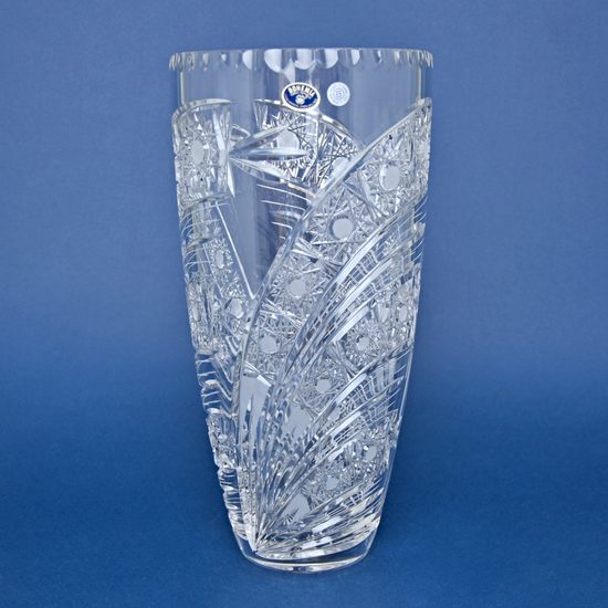 Crystal Hand Cut Vase, Comet, 30 cm, Crystal BOHEMIA