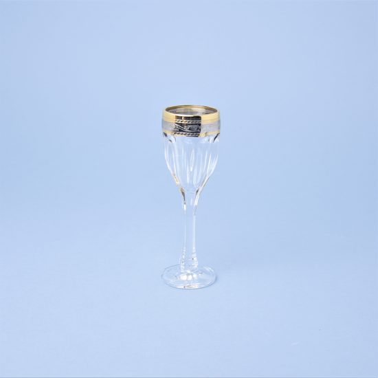 Glass / liquere Safari 50 ml, gold-platinum decor, Crystalite Bohemia
