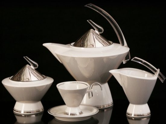 Mocca set for 6 persons Eva, Thun Studio, Luxury Porcelain