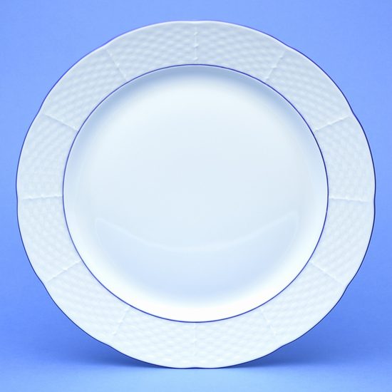Natálie modré linky: Mísa mělká kulatá 31 cm (talíř klubový), Thun 1794, karlovarský porcelán