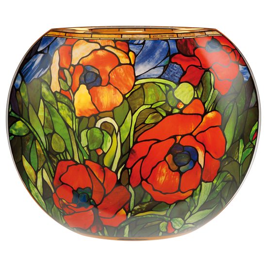 Table Lampe L.C.Tiffany - Oriental Poppy, 35 / 13 / 30 cm, Glass, Goebel