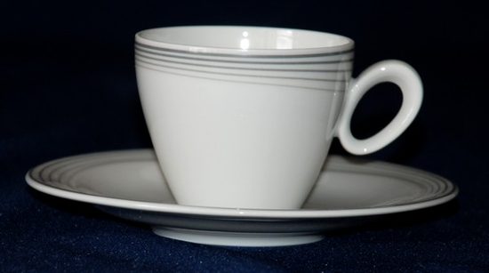 Cup  mocca 100 ml and saucer, Trio 23328 Nero, Seltmann