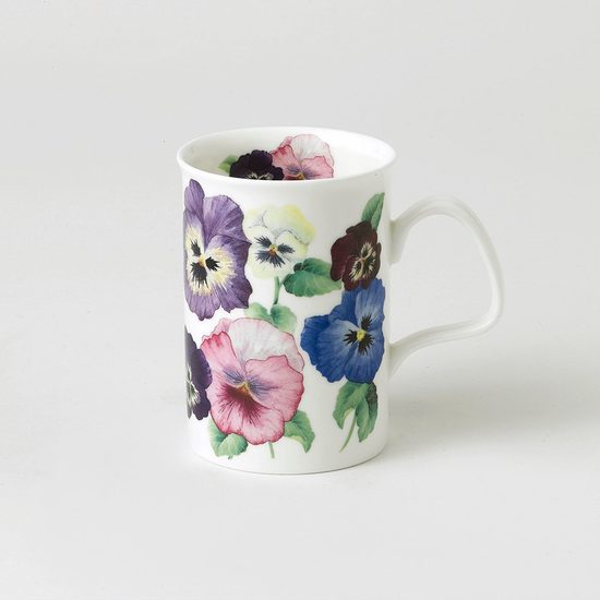 Pansies: Mug lancaster 320 ml, Roy Kirkham fine bone china