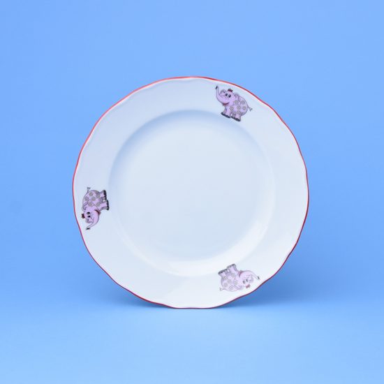 Dessert plate 19 cm, pink elephant, Český porcelán a.s.