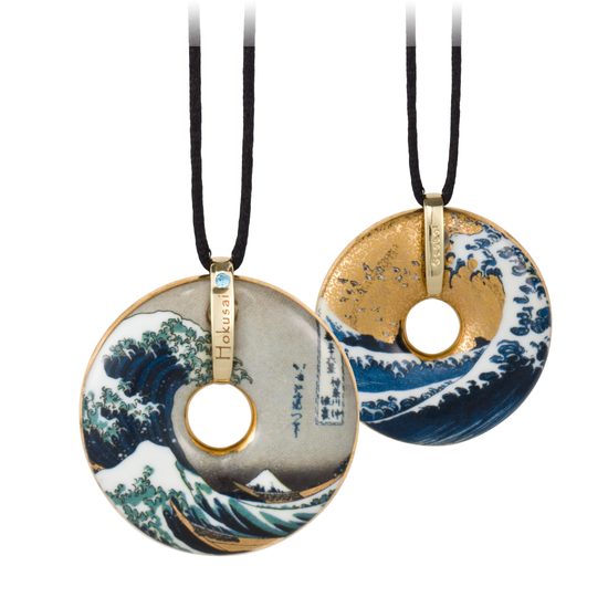 Necklace K. Hokusai - The Great Wave, 5 / 5 / 1 cm, Fine Bone China, Goebel