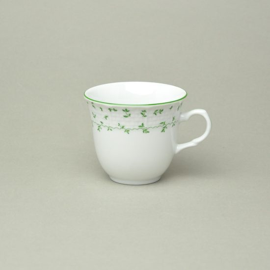 Cup tall 200 ml, Thun 1794, karlovarský porcelán, Natálie green flowers