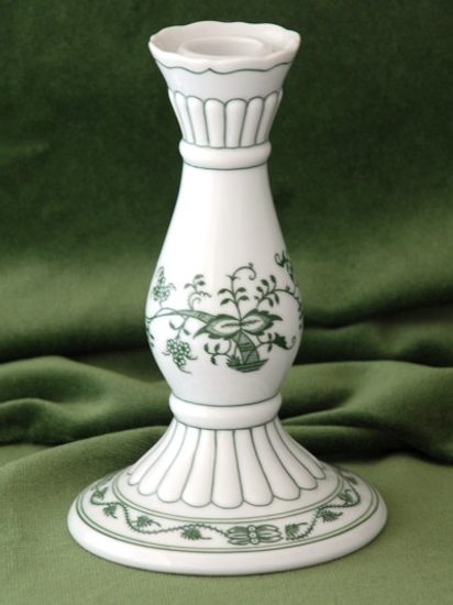 Candle holder 1969 16 cm, Green Onion Pattern, Cesky porcelan a.s.