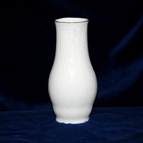 Vase 19 cm, Thun 1794 Carlsbad porcelain, BERNADOTTE frost, Platinum line