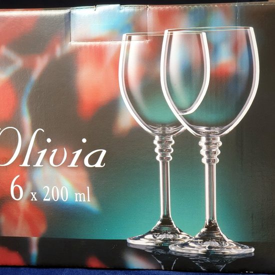 Olivia: sklenička na víno 200 ml, 1 ks., Bohemia Crystalex