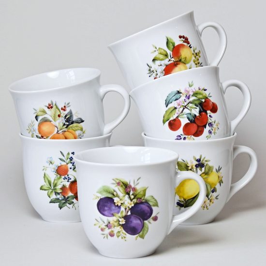 Hrnek Mirek 400 ml, ovoce, 6 ks., Český porcelán a.s.