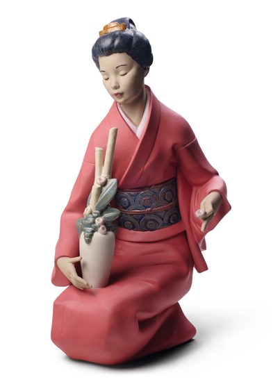 Japonka, 36 x 33 x 17 cm, NAO porcelánové figurky