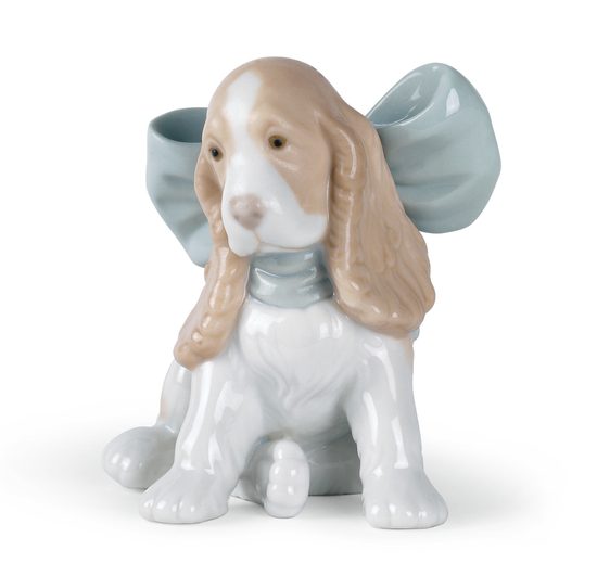 Štěně dáreček, 10 x 10 cm, NAO porcelánové figurky