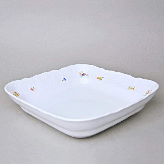 Mísa 25 cm J čtyřhranná, Thun 1794, karlovarský porcelán, BERNADOTTE házenka