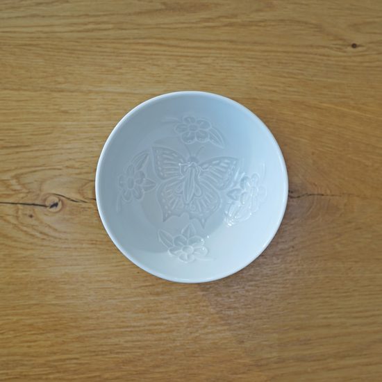 Miska na puding - motýl 11,3 cm, Bílý porcelán, Český porcelán a.s.