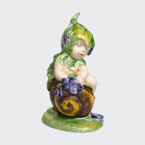 Fialka (Šnečí lidičky) 4,3 x 5 x 8,3 cm, Saxe, Porcelánové figurky Duchcov