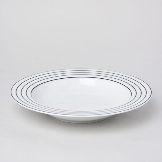 Plate deep 22 cm, Thun 1794 Carlsbad porcelain Sylvie 80411