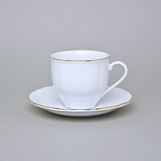 Cup 200 ml + saucer 14,5 cm, HC001 gold, Elizabeth