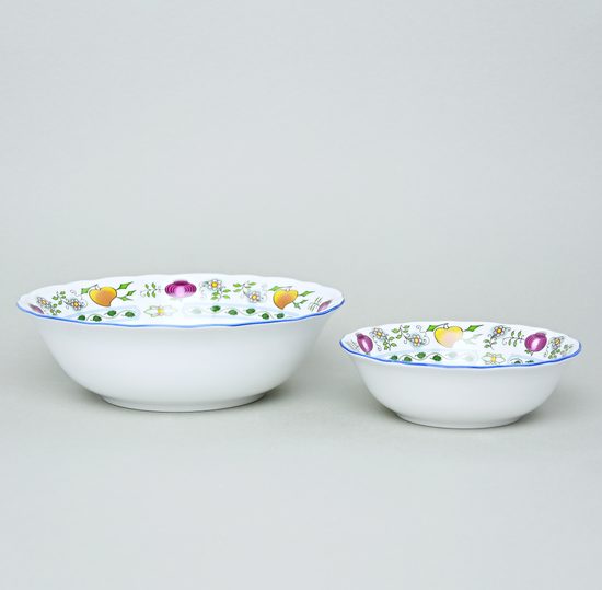 Compot/salad set for 6 pers., COLOURED ONION PATTERN