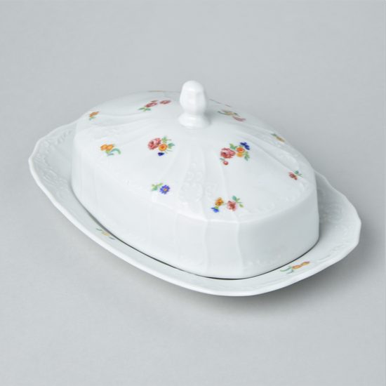 Butter dish for 250 g butter, Thun 1794 Carlsbad porcelain, BERNADOTTE hazenka