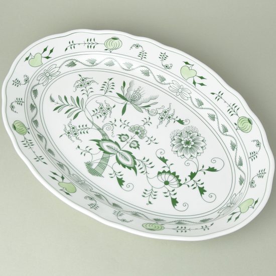 Oval dish 43 cm, Original Green Onion pattern