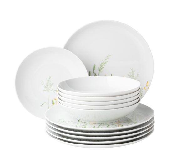 Liberty grass: Plate set 12 pcs., Seltmann porcelain