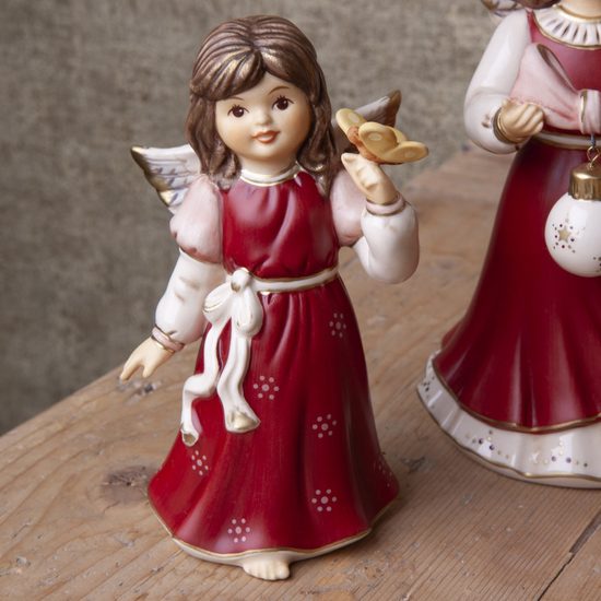 Angel with butterfly, 6,5 / 6 / 12 cm, stoneware, Goebel