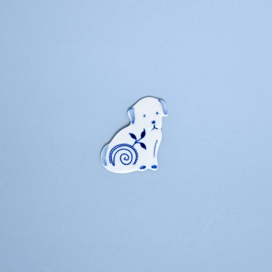 Magnet Dog 5,6 cm, Original Blue Onion Pattern