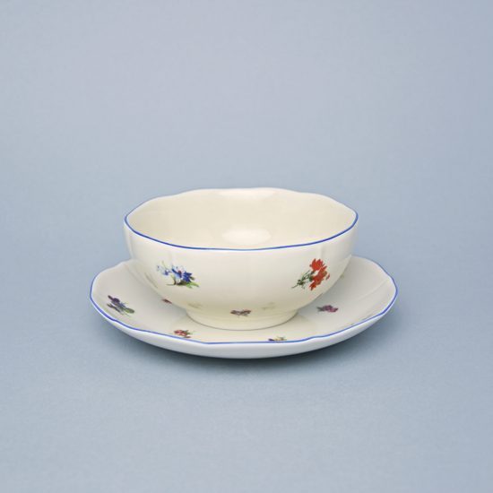 Cup 270 ml soup plus saucer 167 mm, Hazenka ivory, Cesky porcelan a.s.