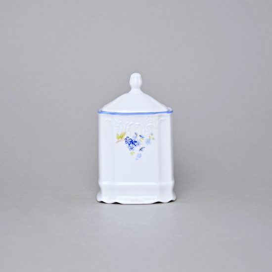 Spice jar 0,15 l, Thun 1794 Carlsbad porcelain, BERNADOTTE Forget-me-not-flower