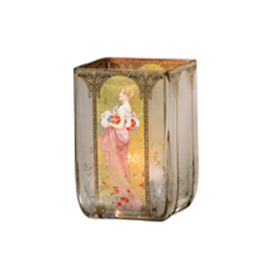 Tealight Summer 1900, 6,5 / 6,5 / 10 cm, Glass, A. Mucha, Goebel