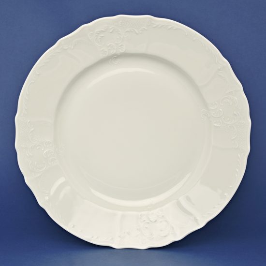 Dish round flat 32 cm, Thun 1794, karlovarský porcelán, BERNADOTTE ivory