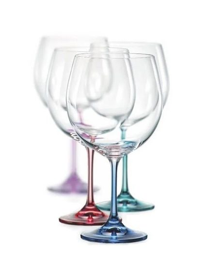 Spectrum 820 ml Rainbow - color set, Large glass, 4 pcs., Crystalex