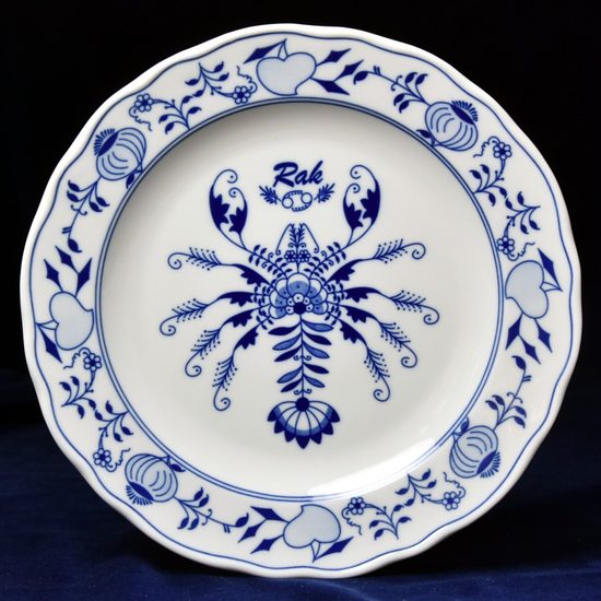 Plate dining 24 cm, Cancer, (wall plate too), Original Blue Onion Pattern