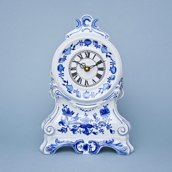 Hearthstone clocks with roses 28 cm, Original Blue Onion Pattern