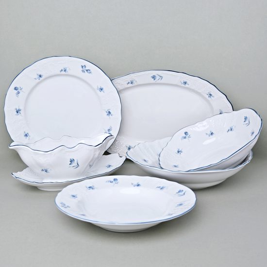 Dining set 16 pcs., Thun 1794 Carlsbad porcelain, BERNADOTTE blue flower