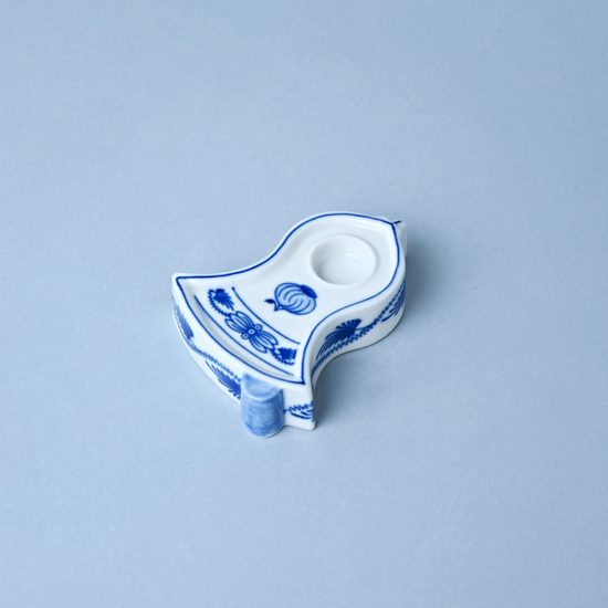 Svícen plochý zvonek 8,7 x 6,8 x 2,2 cm, Cibulák, originální z Dubí