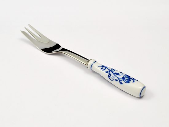 Dessert fork 14,7 cm, Blue Onion Pattern - Cibulák (Blue Onion pattern) -  Cutlery - Original Blue Onion Pattern, by Manufacturers or popular decors -  Dumporcelanu.cz - český a evropský porcelán, sklo, příbory