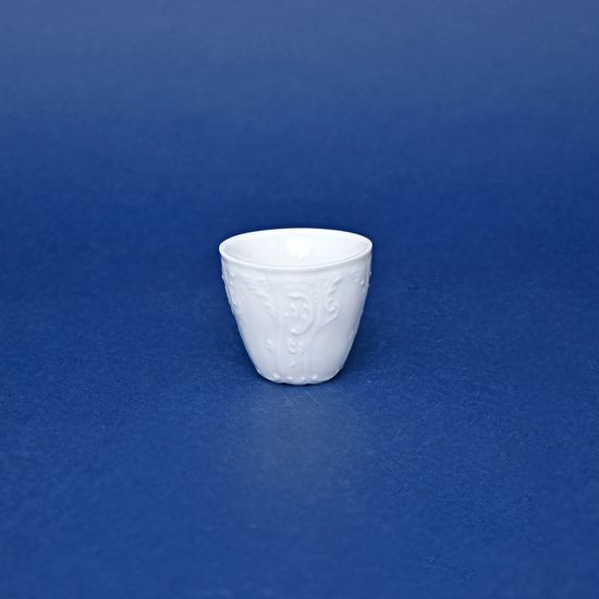 Liquere cup, Thun 1794 Carlsbad porcelain, BERNADOTTE white