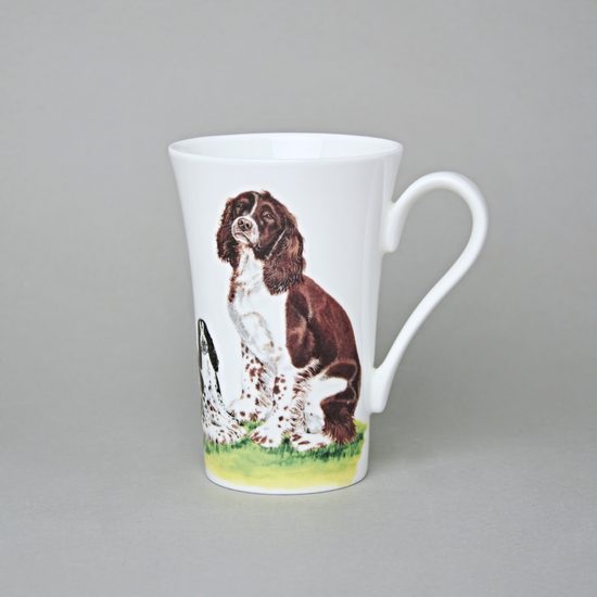 Psí kolekce - Anglický špringršpaněl: Hrnek Emily 400 ml, anglický kostní porcelán Roy Kirkham