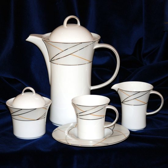 Coffee set for 6 persons (15 Pcs), Jade 3669, Tettau Porcelain