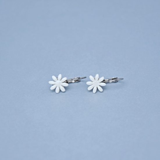 Earrings: Daisy 1 cm, Hanging, Porcelain Jewels Studio Mallys