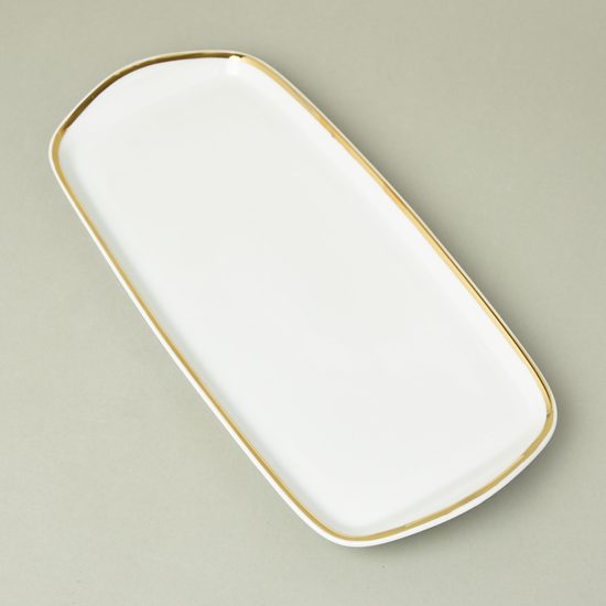 Opal gold: Platter 35,5 x 15,5 cm, Thun 1794, karlovarský porcelán