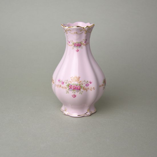 Vase 16,5 cm, Adelka 163, pink flowers, Rose China