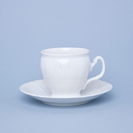 Mráz bez linky: Šálek a podšálek kávový 220 ml / 16 cm, Thun 1794, karlovarský porcelán, BERNADOTTE