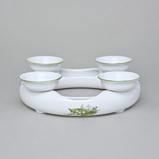 Advent Candlestick, 18 cm, Lily-of-the-valley, Czech Porcelain,a.s.