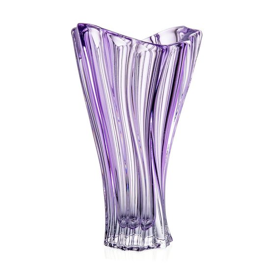 Křišťálová váza Plantica, fialová - ametyst, 32 cm, Aurum Crystal