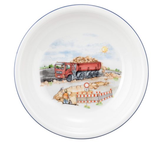 Little builder: Plate deep 20 cm, Compact 65285, Seltmann porcelain