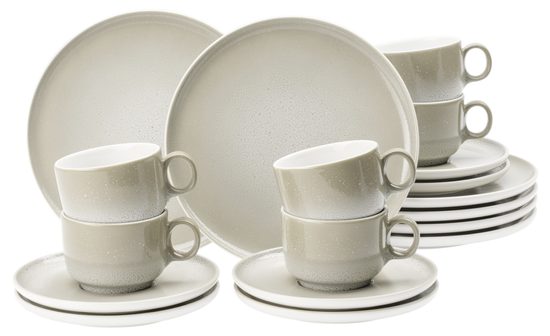 Kávová sada 18 díl. pro 6 osob, Sento AURA home - cream, porcelán Seltmann